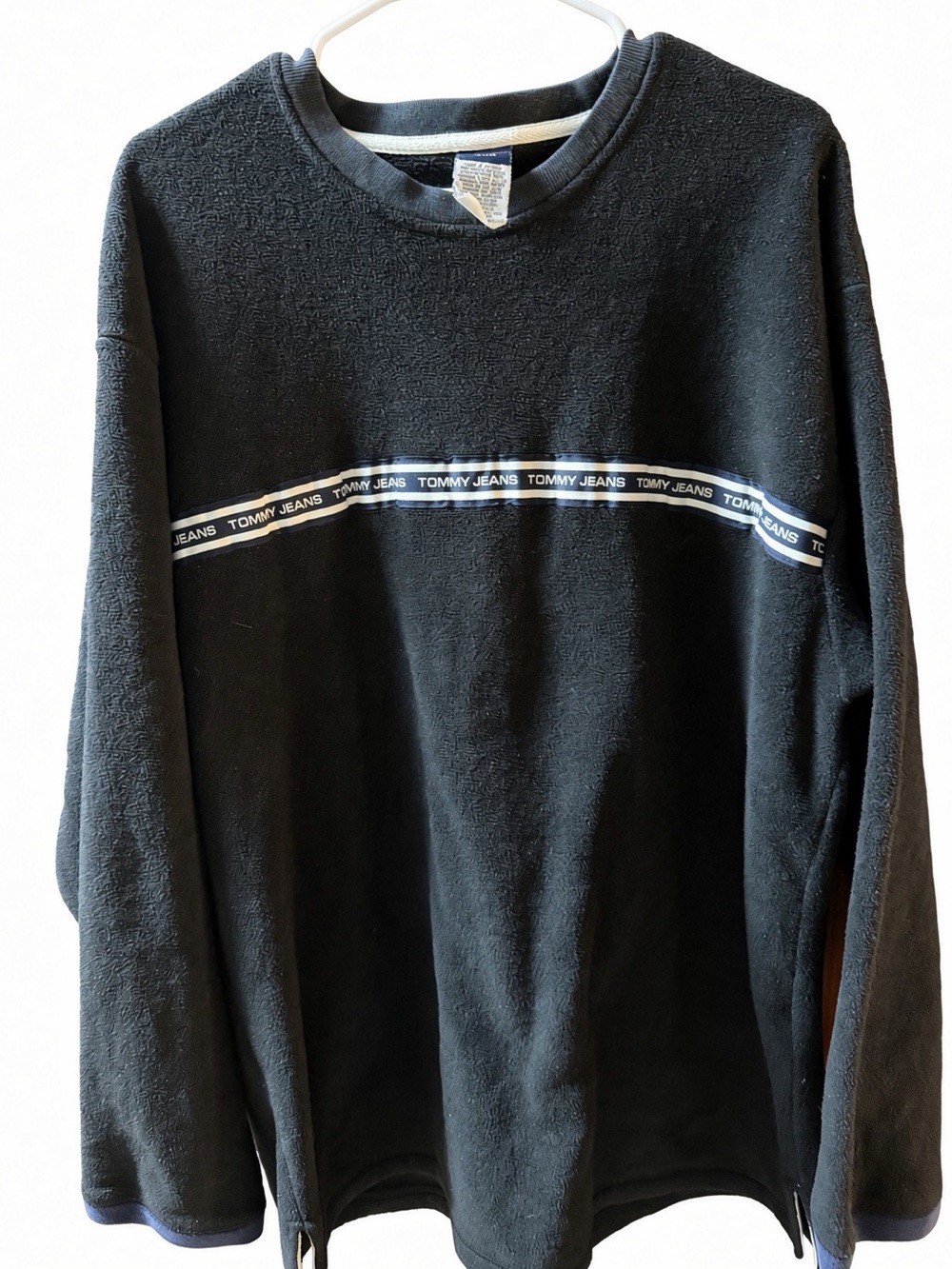🔥 Vintage 90s Tommy Jeans Fleece Crewneck Sweatshirt XL